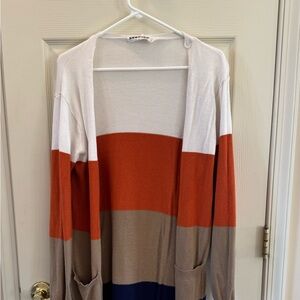 Wish Multicolor Striped Cardigan Sweater
